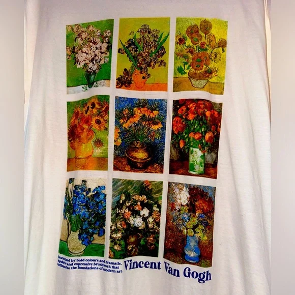 Vincent Van Gogh Men’s White Tee - Picture 2 of 4